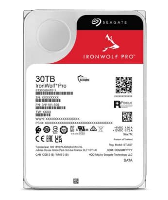 Seagate IronWolf Pro ST30000NT011 hard drive 30 TB 7200 RPM 512 MB 3.5" Serial ATA III