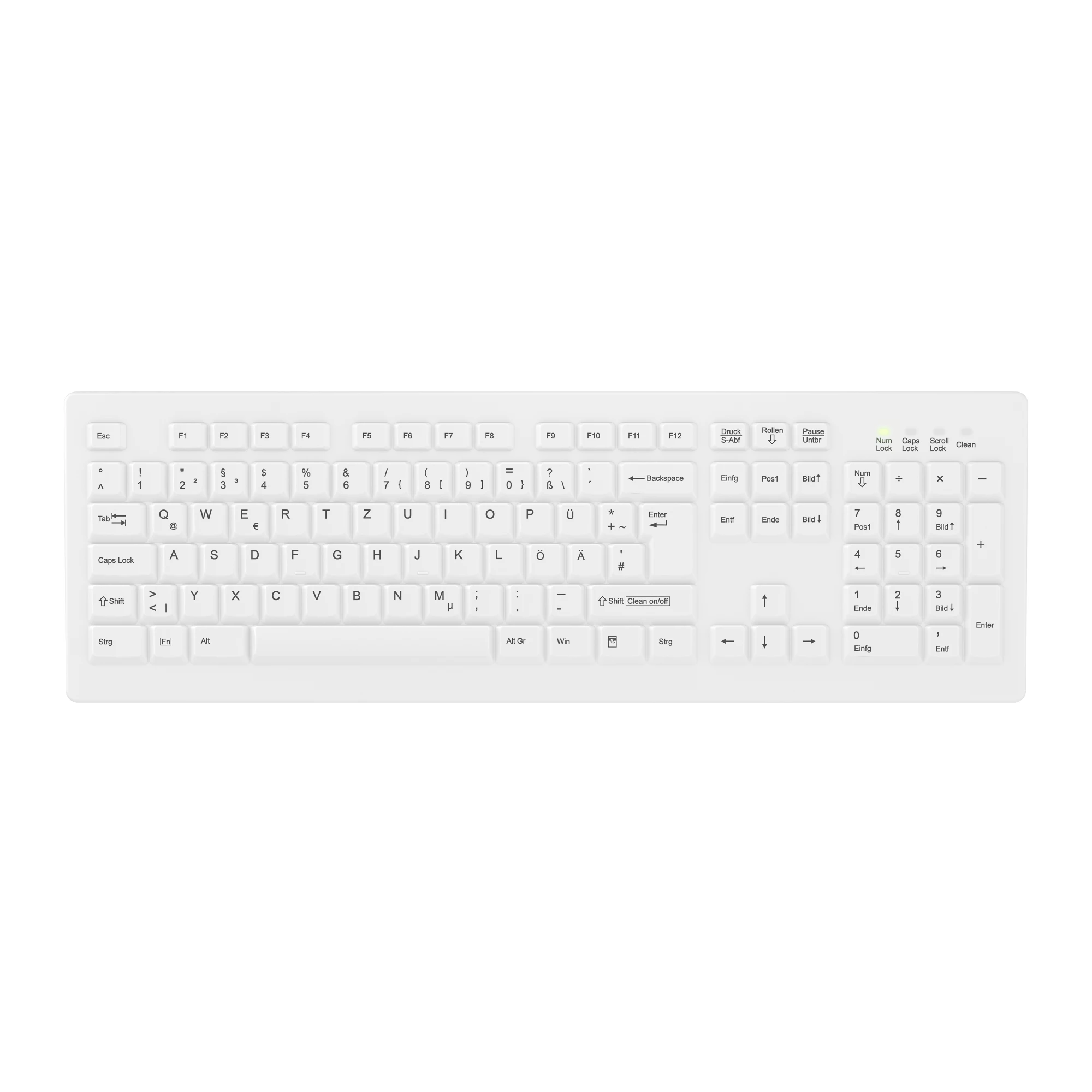 Contour Design Active Key AK-C8100 Wireless Medical Keyboard DE (White)