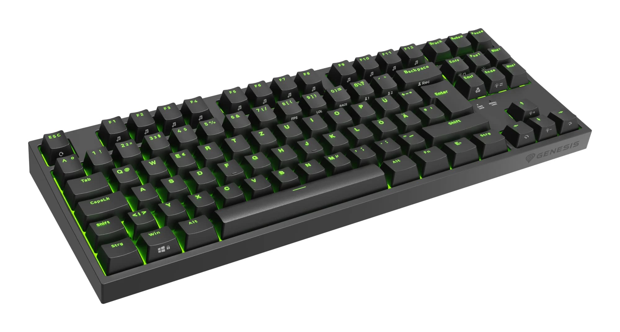 Genesis Thor 404 TKL RGB Gateron Yellow Pro DE (Black)