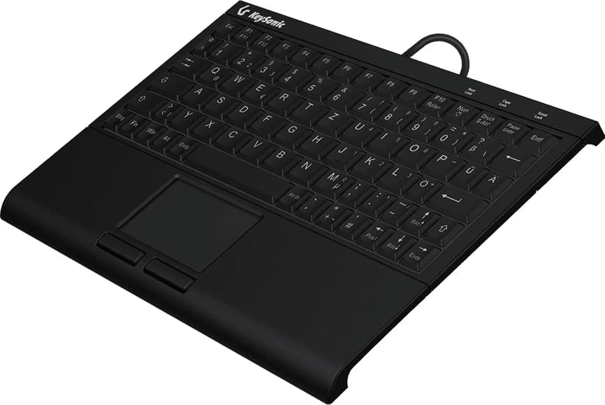 KeySonic KSK-3211ELU Super Mini Keyboard with Touchpad (Black) DE
