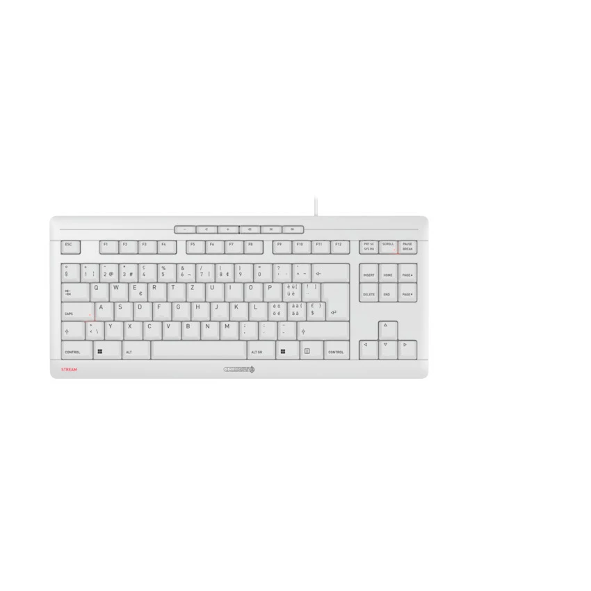 Cherry Stream Keyboard TKL Corded Swiss (Pale Grey)