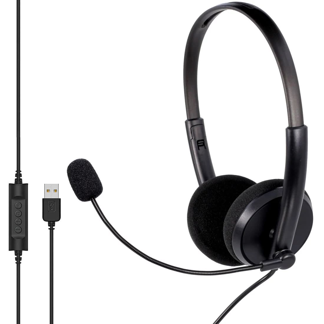 MOZOS MTX1091ECO Wired On-Ear USB-A Headset