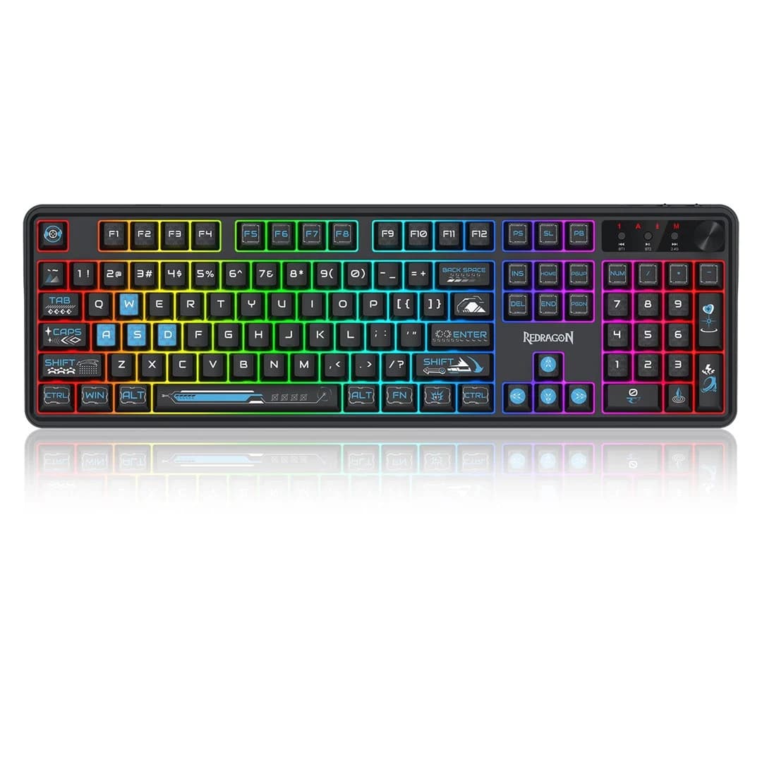Redragon Volcano K526 Tri-Mode Membrane US (Black/Blue)