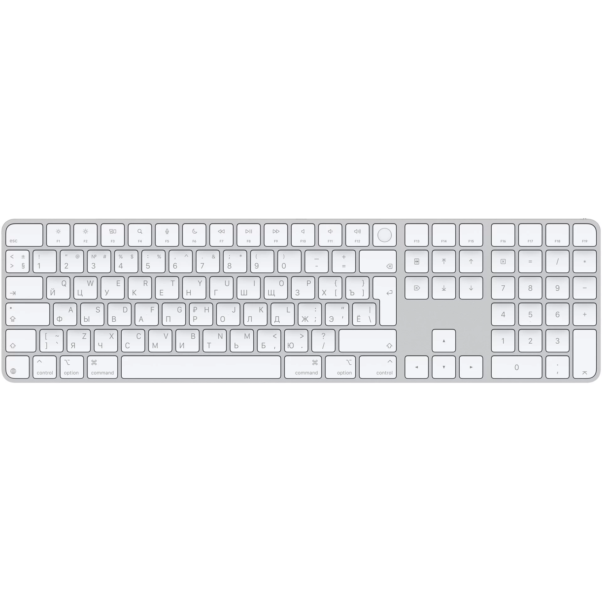 Apple Magic Keyboard with Touch ID and Numeric Keypad Russian (White)