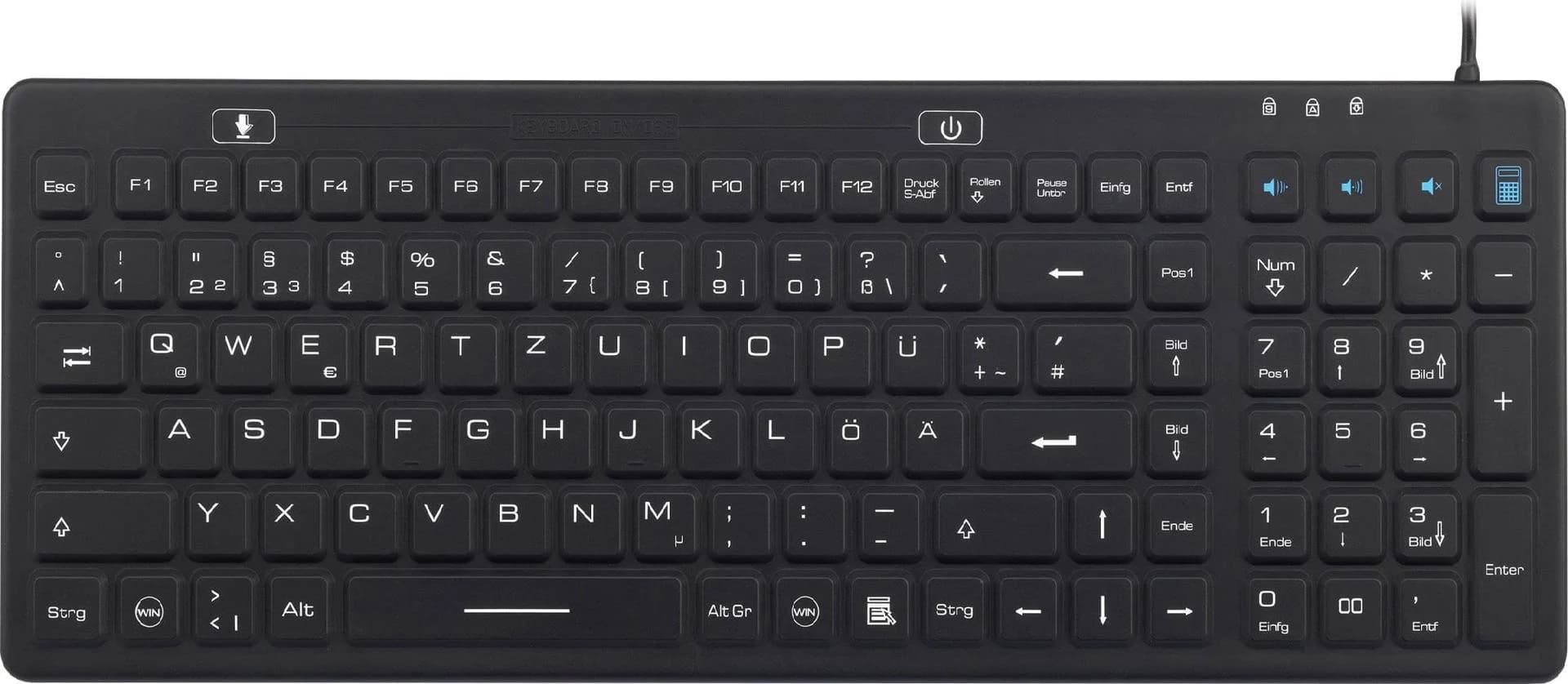 Renkforce IP68 Industrial USB Keyboard (Black)