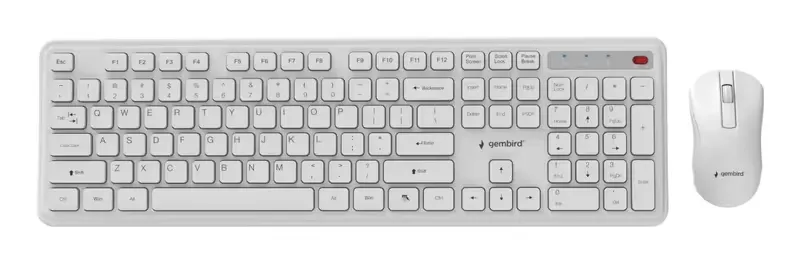 Gembird Wireless Keyboard and Mouse Set (S-01-W)