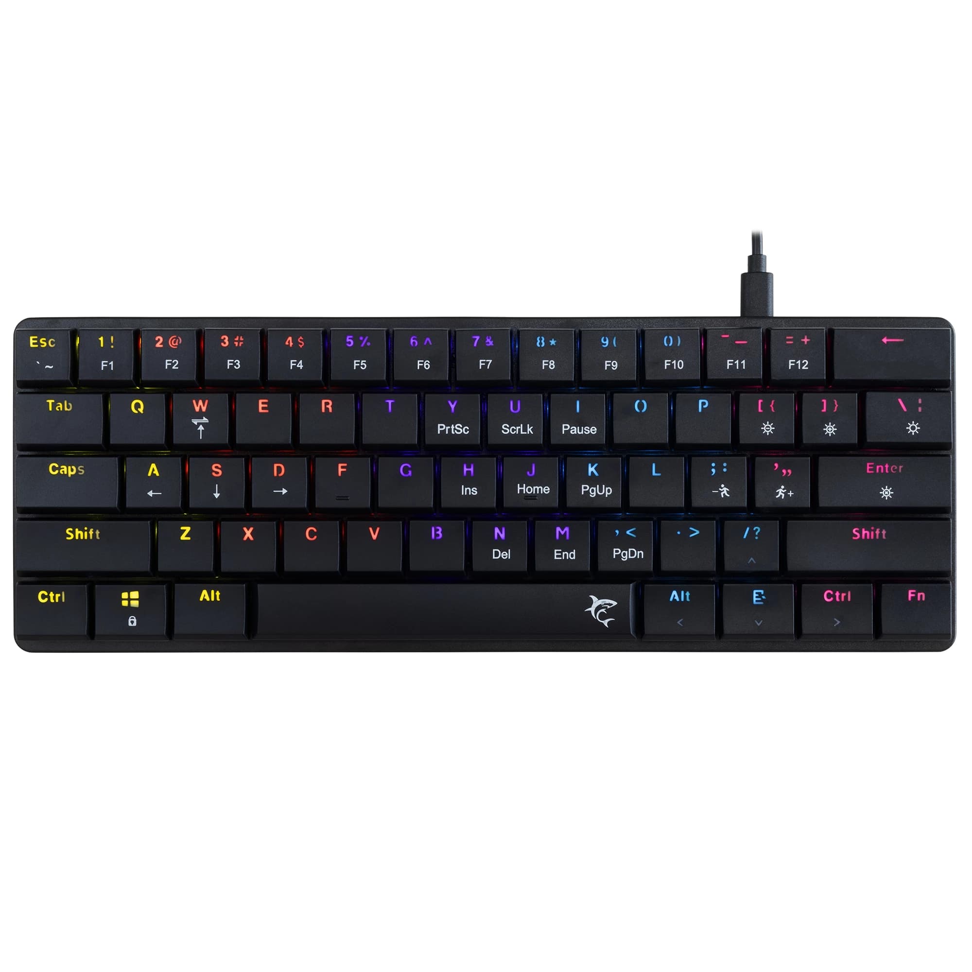 White Shark Nagamaki Mechanical Red Switch US (Black)