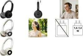 Logilink BT0072BR Bluetooth Headphones (Silver)
