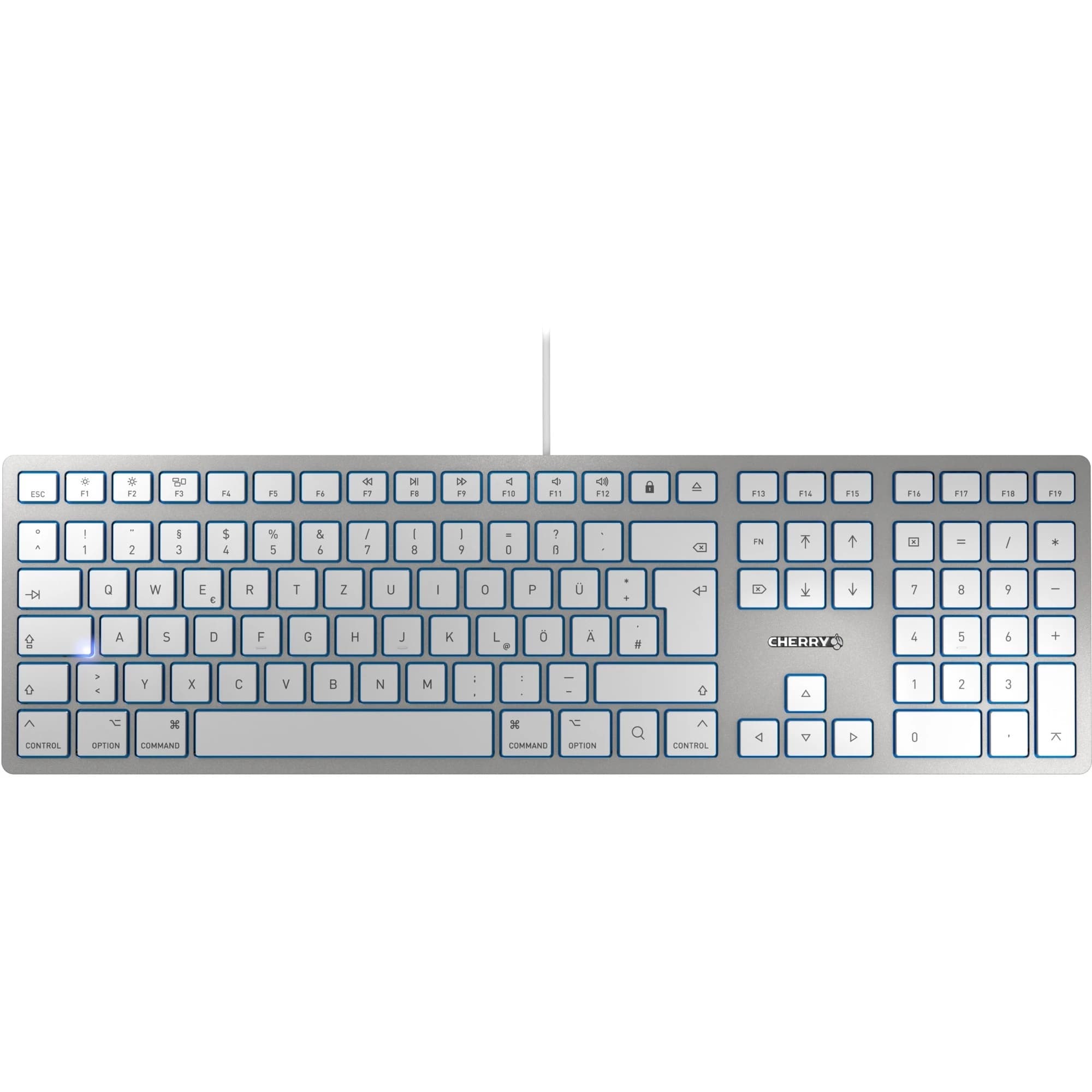 Cherry KC 6000 Slim for Mac DE (Silver)