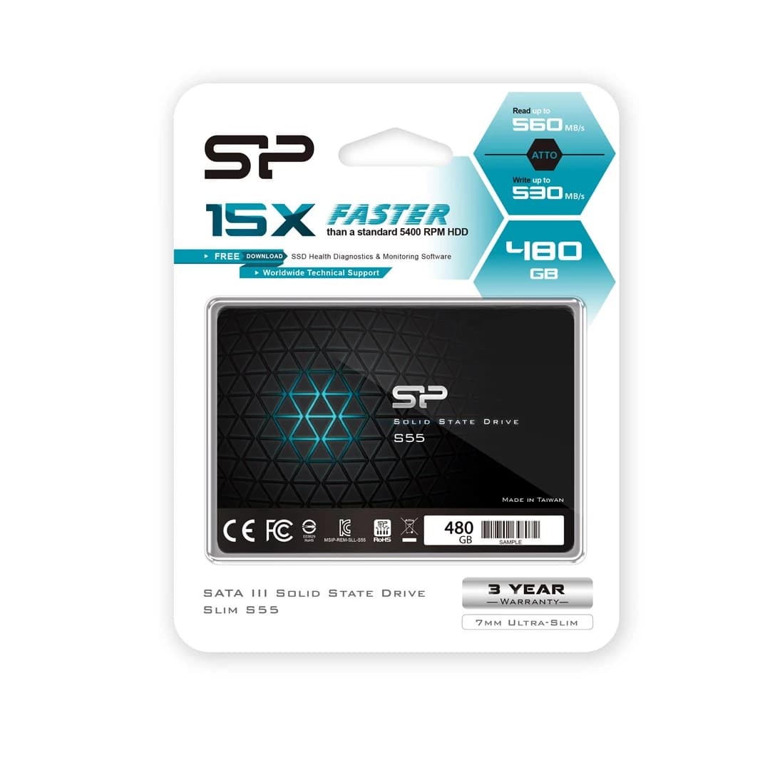 Silicon Power 480GB Slim S55 SATA SSD