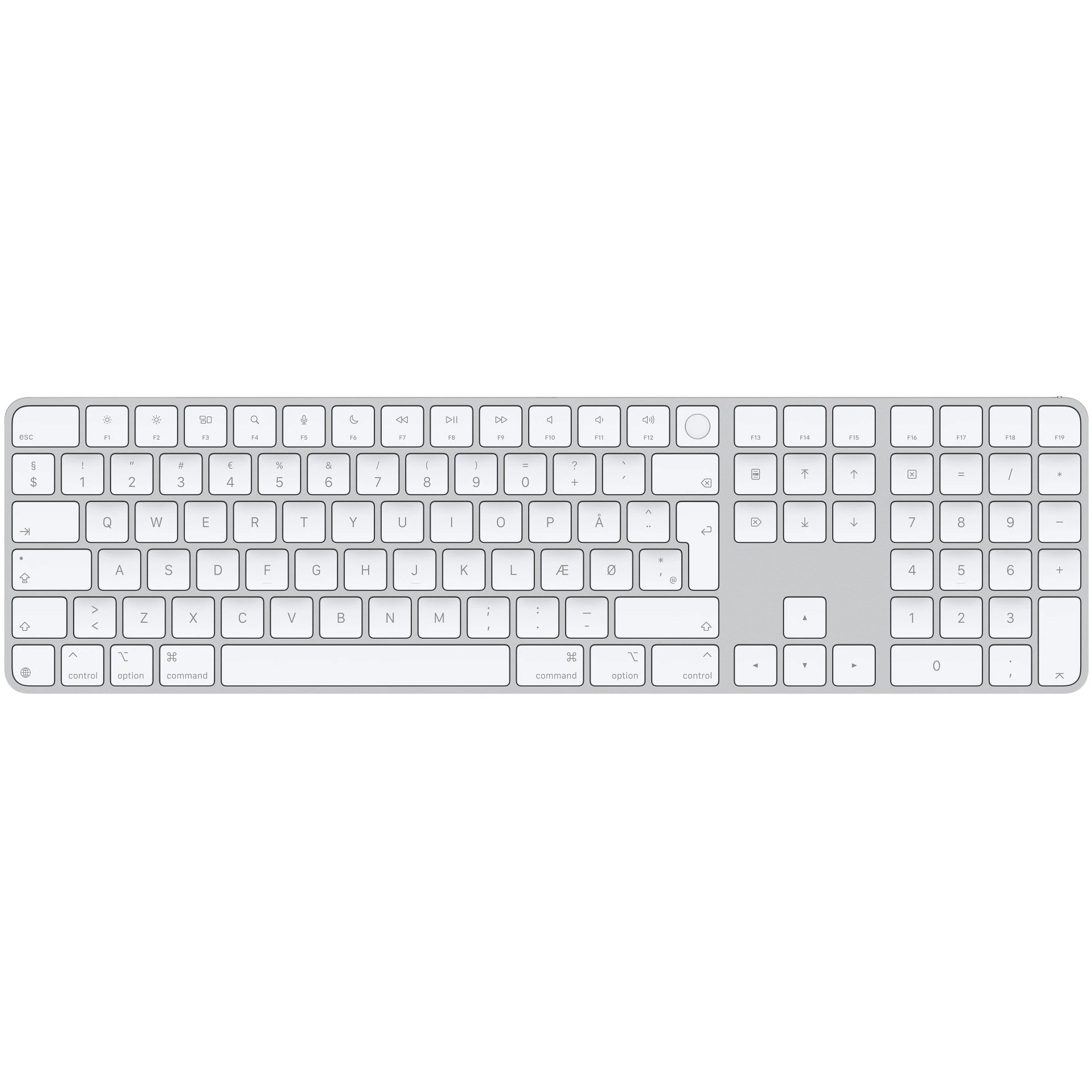 Apple Magic Keyboard with Touch ID and Numeric Keypad Danish (White)