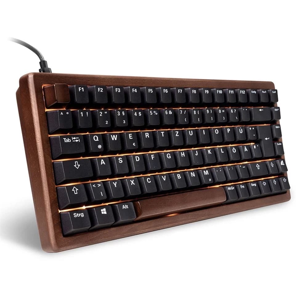 Sharkoon Skiller SGK50 S3 Wood PBT Gateron G Pro 3.0 Yellow (DE)
