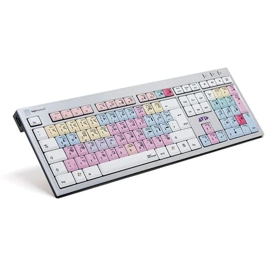 Logickeyboard Avid Pro Tools PC Slim German (Silver)