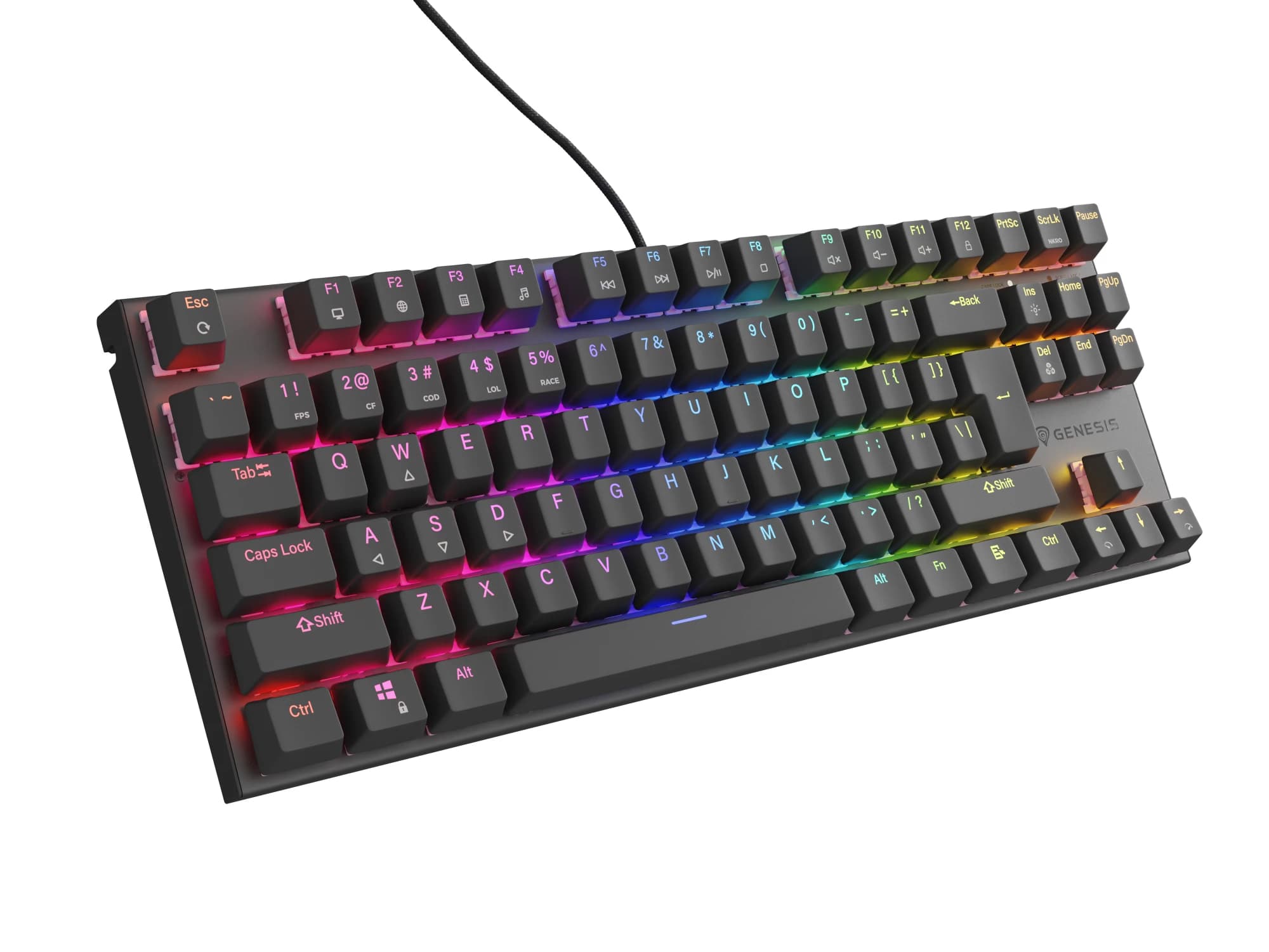 Genesis Thor 303 TKL RGB Outemu Peach Silent Spanish