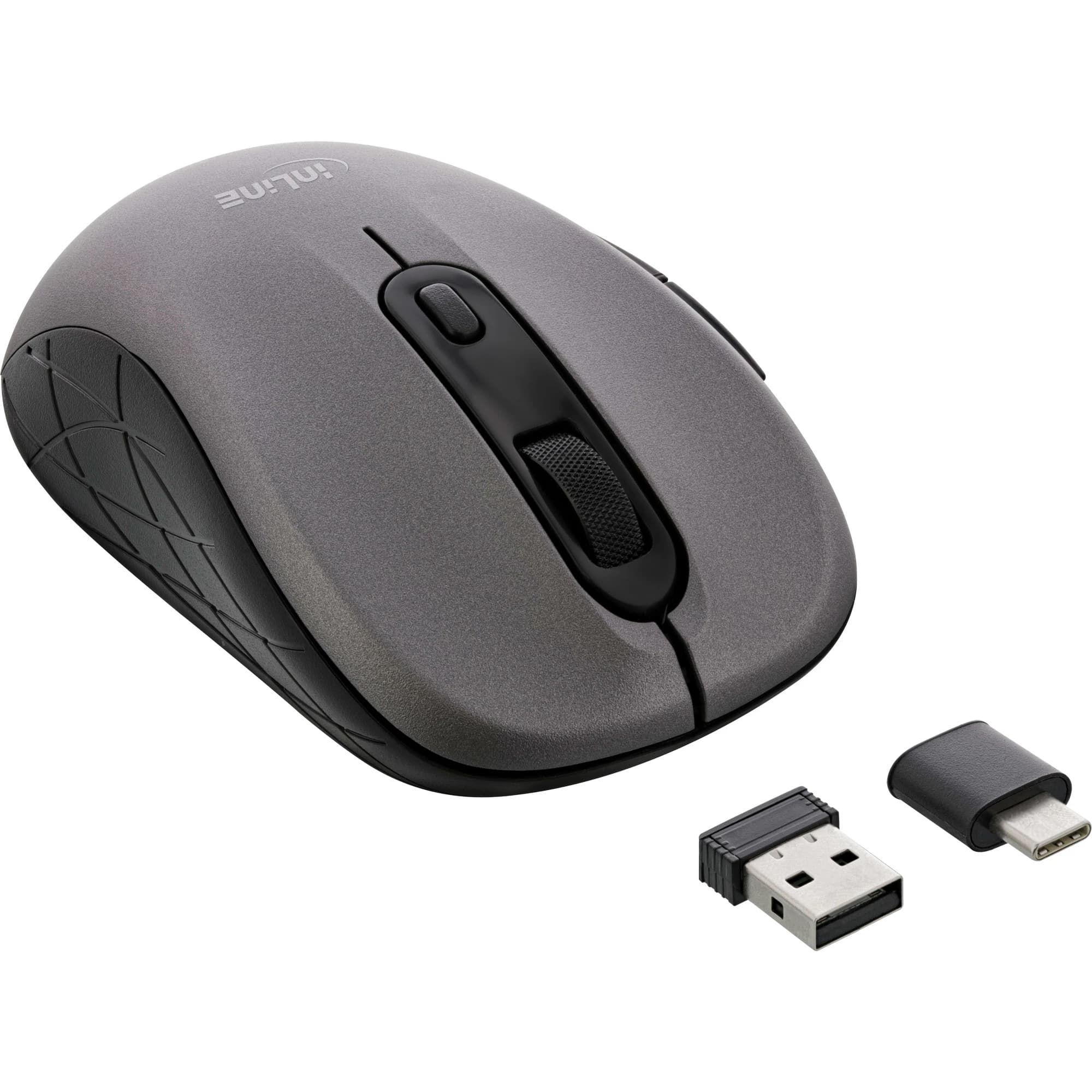 InLine 3-in-1 Wireless Mouse (Grey/Black)