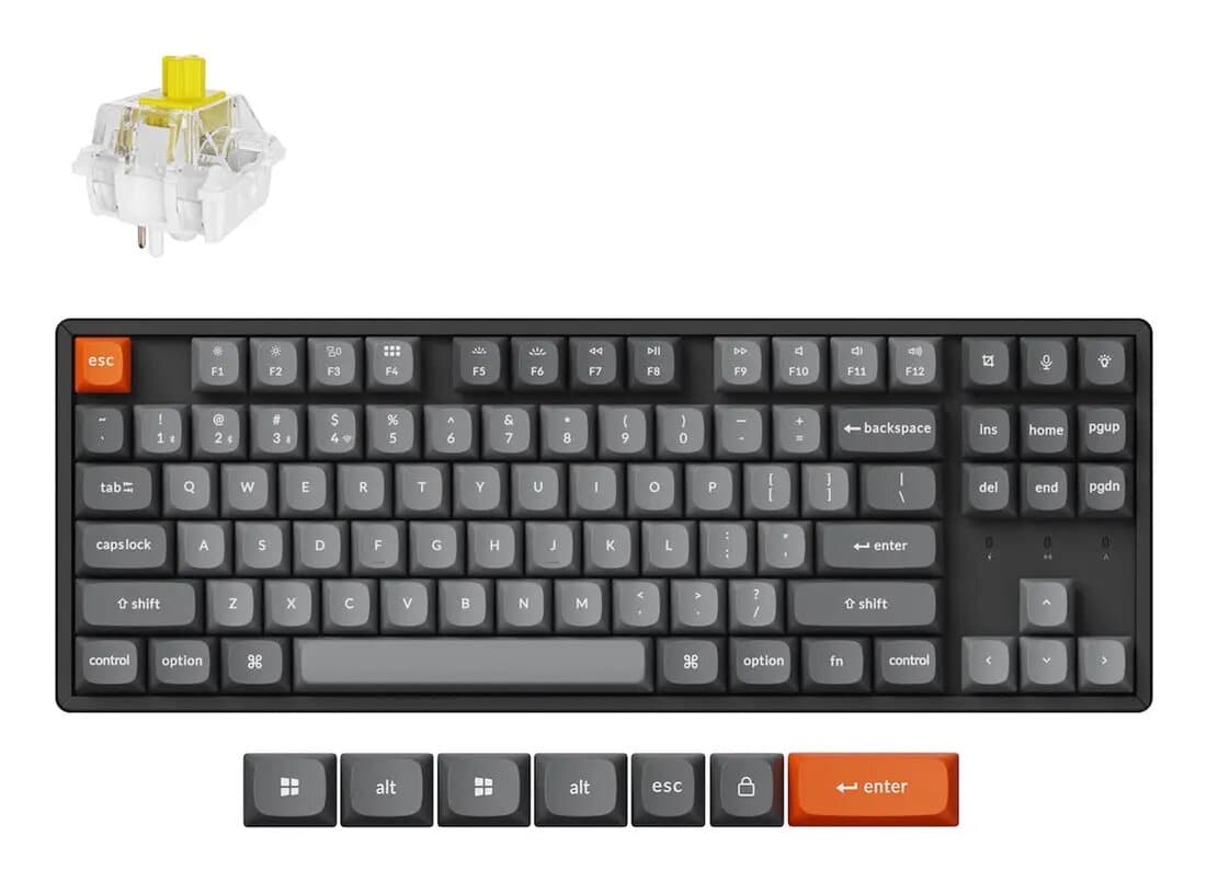 Keychron K8 Max RGB Aluminum Frame Hot-Swappable Keychron Super Banana (Black)