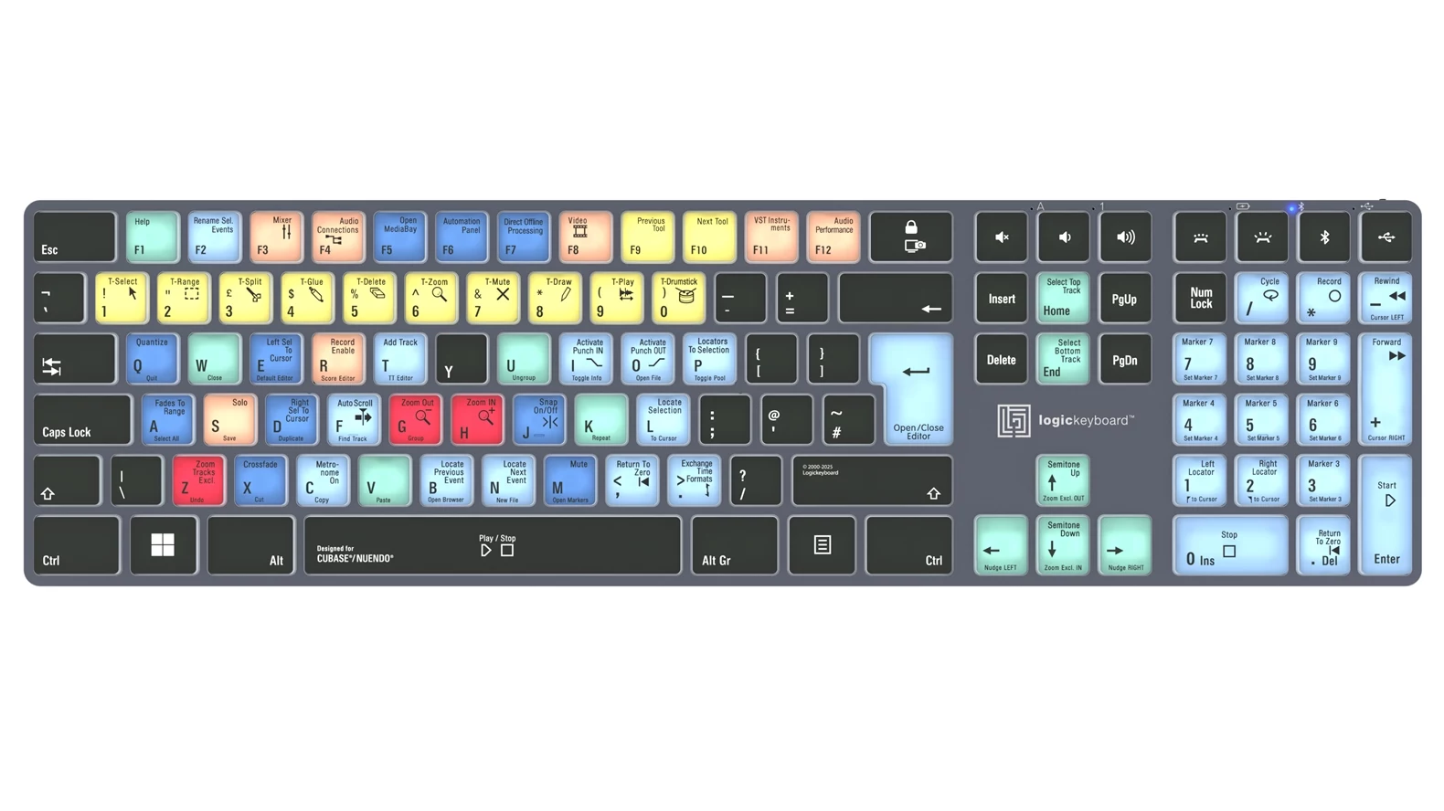 Logickeyboard Cubase/Nuendo Titan Backlit PC (UK English)