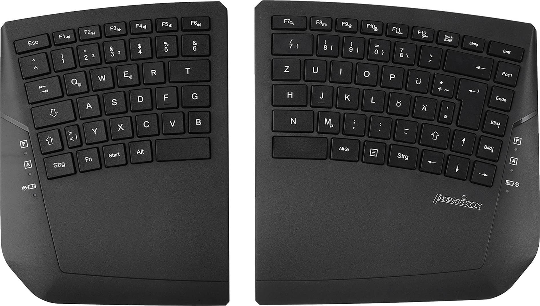 Perixx PERIBOARD-624 B Wireless Ergonomic Split DE (Black)