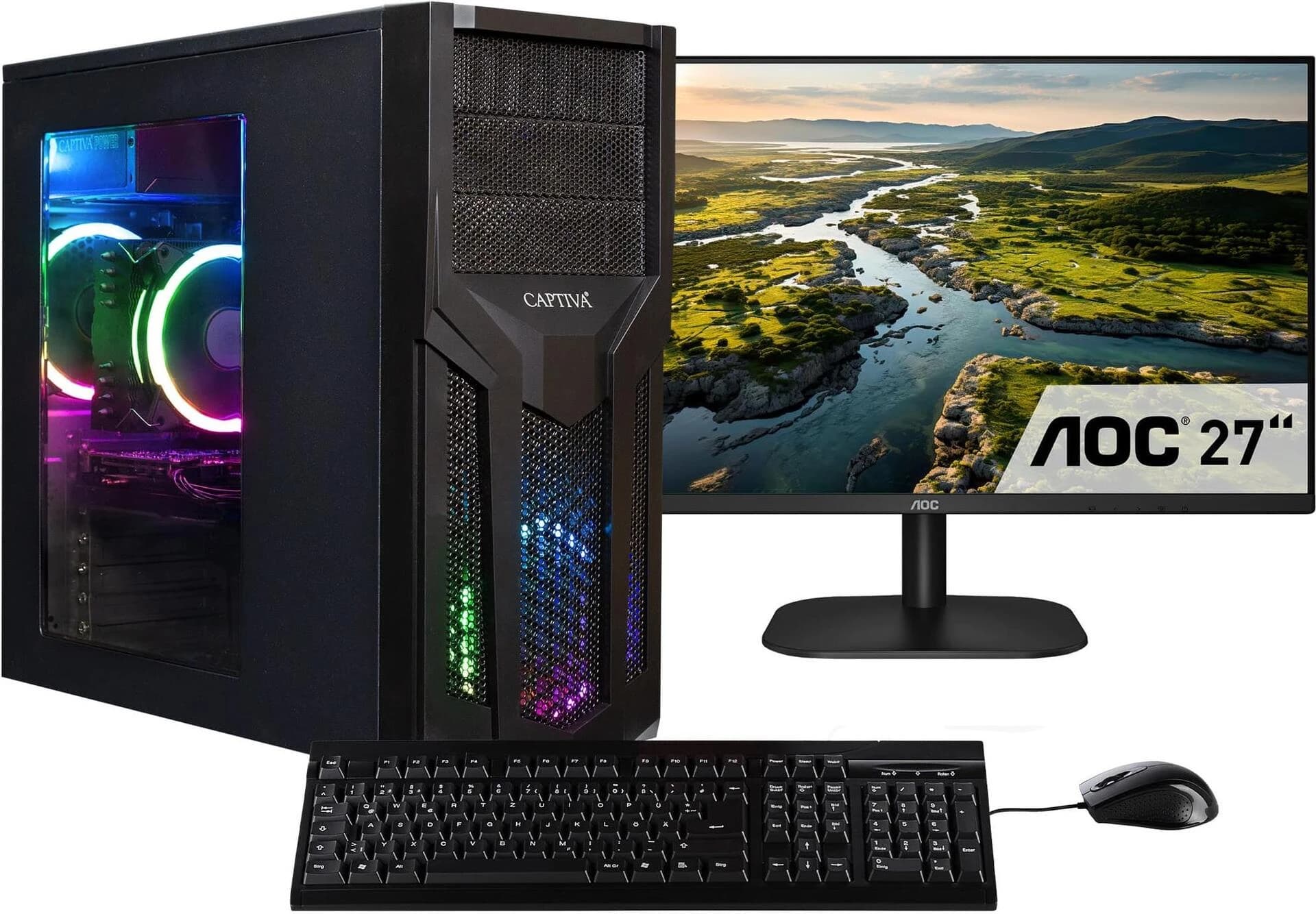 CAPTIVA PC Power Starter R80-022 TFT rinkinys (Ryzen 7 5700G, 16GB, 1TB SSD, DVD-RW, MSI, WLAN
