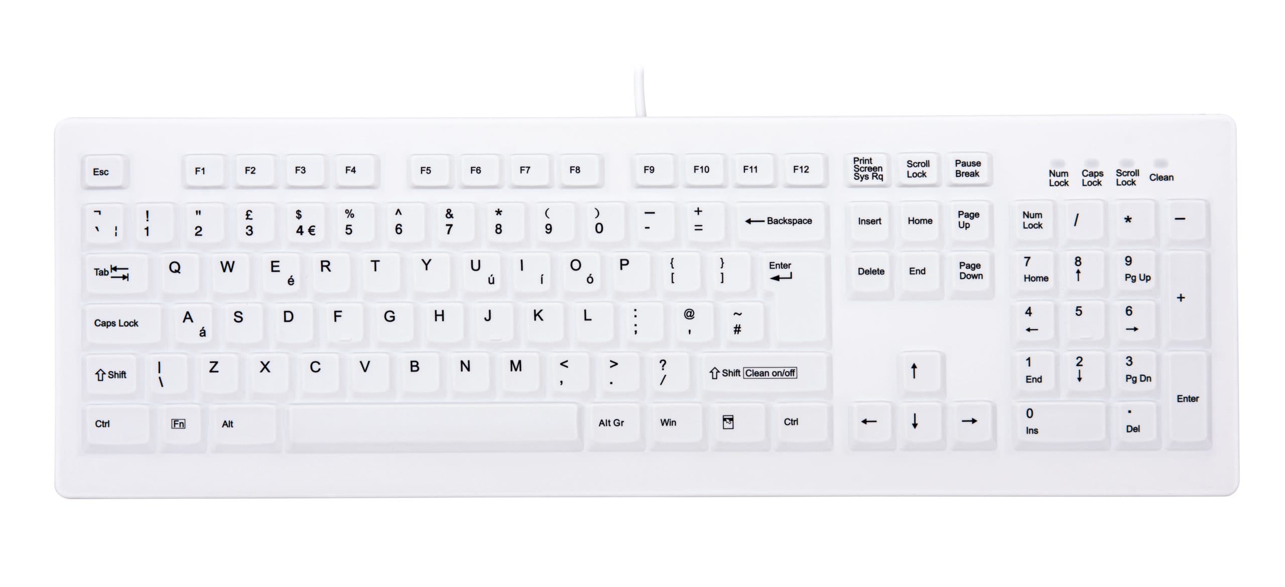 Cherry Active Key AK-C8100F IP68 Medical Keyboard UK (White)