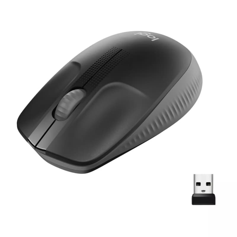Logitech M190 Full-Size Wireless Mouse - Charcoal