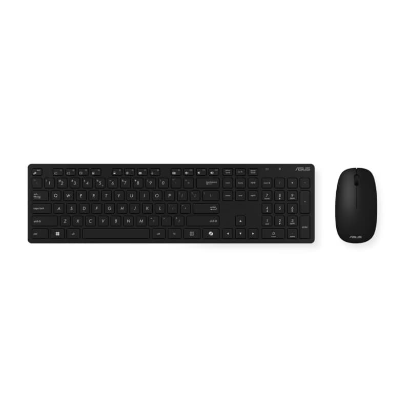 ASUS W5000 Wireless Keyboard and Mouse Set, Black, 90XB0430-BKM3K0