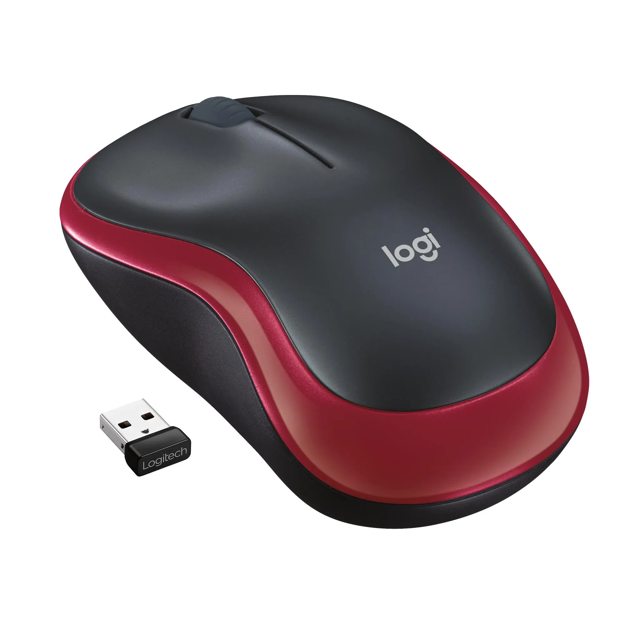Logitech M185 Wireless Optical Mouse - Red